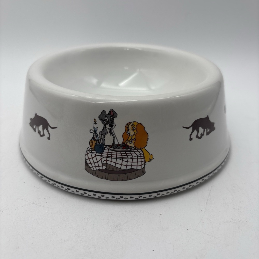 Disney's Lady And The Tramp Dog Bowl. Tony's Town Square Restaurant Water Dish